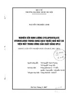 Nghiên cứu định lượng cyclopentolate hydroclorid trong dung dịch thuốc nhỏ mắt do viện mắt trung ương sản xuất bằng HPLC