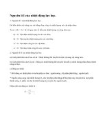 Lý thuyết các nguyên lí của nhiệt động lực học