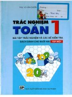 Trắc nghiệm toán lớp một 