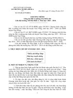 Chương trình công tác Đội và phong trào thiếu nhi Liên đội nhiệm kỳ 2015  2016