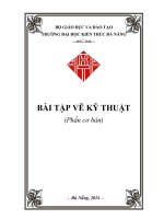 BÀI tập vẽ kỹ THUẬT, phần cơ bản, đại học đà NẴNG 2014
