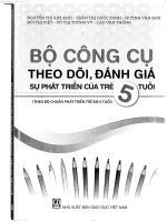 BỘ CÔNG cụ THEO dõi ĐÁNH GIÁ sự PHÁT TRIỂN của TRẺ 5 TUỔI 