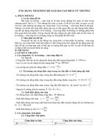 ỨNG DỤNG TÍCH PHÂN để GIẢI bài tập PHẦN từ TRƯỜNG 