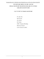Xây dựng hệ thống câu hỏi  bài tập để dạy chuyên đề thành phần hóa học của tế bào cho học sinh lớp 10 chuyên sinh 