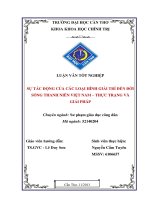 sự tác động của các loại hình giải trí đến đời sống thanh niên việt nam – thực trạng và giải pháp