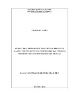 Luận văn thạc sĩ quản lý phát triển đội ngũ giáo viên các trung tâm giáo dục thường xuyên cấp tỉnh trên địa bàn tỉnh lạng sơn trong bối cảnh đổi mới giáo dục hiện nay 