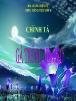 Bài giảng tiếng việt 4 tuần 7 bài chính tả   nhớ   viết gà trống và cáo, phân biệt trch, ươnương 