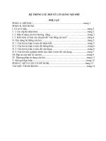 HỆ THỐNG câu hỏi về cân BẰNG nội môi 