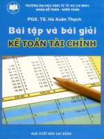 Ebook Bài tập và bài giải kế toán tài chính: Phần 1