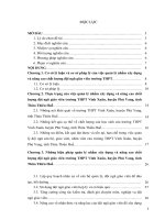 Những biện pháp quản lý nhằm xây dựng và nâng cao chất lượng đội ngũ giáo viên ở trường THPT vinh xuân, huyện phú vang, tỉnh thừa thiên huế