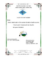 phát triển bền vững kinh tế biển ở kiên giang