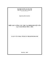 Hiệu quả công tác thu tại bảo hiểm xã hội huyện yên lạc giai đoạn 2014   2016 