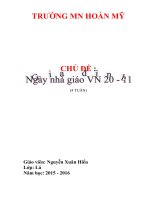 Giáo án mầm non lớp lá chủ đề gia đình   ngày nhà giáo việt nam 20 11 