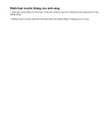 Lý thuyết sự truyền ánh sáng