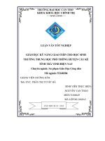 giáo dục kỹ năng giao tiếp cho học sinh trường trung học phổ thông huyện cầu kè tỉnh trà vinh hiện nay