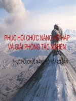 Phục Hồi Chức Năng Hô Hấp Và Giải Phóng Tắc Nghẽn