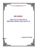 Tài liệu Tóm tắt lý thuyết và phương pháp giải toán lớp 12