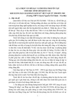 Lựa chọn vấn đề dạy và phương pháp ôn tập cho học sinh giỏi quốc gia khi giảng dạy giai đoạn lịch sử việt nam từ 1930 – 1945  