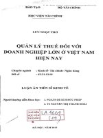 quản lý thuế đối với doanh nghiệp lớn ở việt nam hiện nay