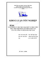 Đề tài Cơ sở pháp lý cho việc giao kết và thực tiễn thực hiện hợp đồng bảo hiểm thân tàu của các công ty hàng hải Việt Nam
