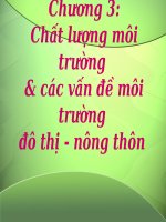 Chất lượng môi trường và các vấn đề về môi trường đô thị