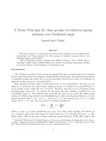 A Norm Principle for class groups of reductive group schemes over Dedekind rings
