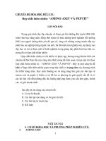 CHUYÊN đề hóa học hữu cơ hợp chất thiên nhiên AMINO AXIT và PEPTIT 