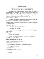 CHUYÊN đề PHƯƠNG PHÁP QUY HOẠCH ĐỘNG 