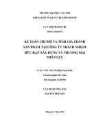 kế toán chi phí và tính giá thành sản phẩm tại công ty trách nhiệm hữu hạn xây dựng và thương mại nhân lực