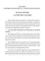 Đề cương giới thiệu Luật Hôn nhân gia đình 2014  Bộ Tư Pháp