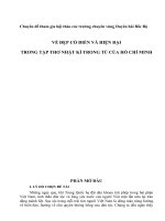 VẺ đẹp cổ điển và HIỆN đại của tập THƠ NHẬT kí TRONG tù hồ CHÍ MINH 