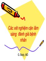 Các Xét Nghiệm Cận Lâm Sàng Đánh Giá Bệnh Nhân