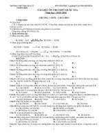 TÀI LIỆU ôn THI THPT QUỐC GIA hóa học NGẮN gọn