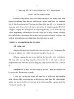 Tham luận: TỔ CHỨC HOẠT ĐỘNG DẠY HỌC THEO NHÓM  Ở NHÀ TRƯỜNG PHỔ THÔNG