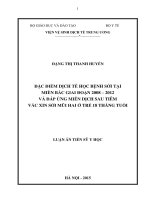Đặc điểm dịch tễ học bệnh sởi tại miền Bắc giai đoạn 2008-2012 và đáp ứng miễn dịch sau  tiêm vắc xin sởi mũi hai ở trẻ 18 tháng tuổi