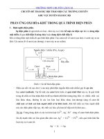 PHẢN ỨNG OXI hóa KHỬ TRONG QUÁ TRÌNH điện PHÂN 
