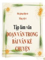 Bài giảng tiếng việt 4 tuần 7 bài tập làm văn   luyện tập xây dựng đoạn văn kể chuyện 