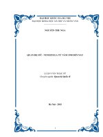 Quan hệ mỹ   venezuela từ năm 1998 đến nay  luận văn ths 