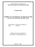 Nghiên cứu ồn khoang xe khách 29 chỗ sản xuất lắp ráp tại việt nam (tóm tắt)