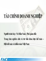 Bài giảng học phần Tài chính doanh nghiệp