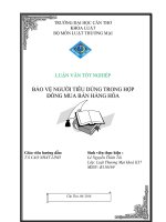 Bảo vệ người  tiêu dùng trong hợp đồng mua bán hàng hóa