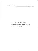 Bài tập thực hành tin học nâng cao