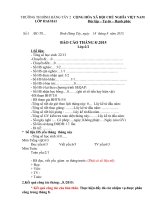 MẪU BÁO CÁO THÁNG