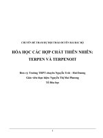 HÓA học các hợp CHẤT THIÊN NHIÊN TERPEN và TERPENOIT 