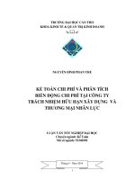 kế toán chi phí và phân tích biến động chi phí tại công ty trách nhiệm hữu hạn xây dựng và thương mại nhân lực