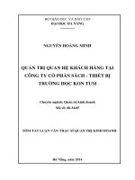 Quản trị quan hệ khách hàng tại công ty cổ phần sách  thiết bị trường học kon tum  
