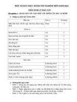 MỘT SỐ BÀI THỰC HÀNH THÍ NGHIỆM MÔN SINH HỌC PHẦN SINH LÝ THỰC VẬT