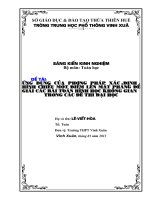 Cách gải các bài toán thể tích khối đa diện trong các đề thi đại học từ năm 2002 đến nay