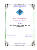 tư tưởng giáo dục trong triết học của khổng tử