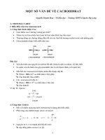 MỘT số vấn đề về CACBOHIĐRAT 